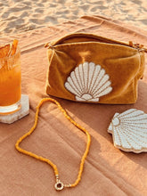 Load image into Gallery viewer, Velvet Seashell Toiletry Bag
